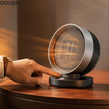 Máy sưởi không gian GOUDAI, Bộ điều nhiệt có thể điều chỉnh Nhiều cài đặt nhiệt Quạt sưởi điện, Chế độ quạt di động Bảo vệ quá nhiệt Bảo vệ đầu Máy sưởi không gian PTC Sử dụng trong nhà