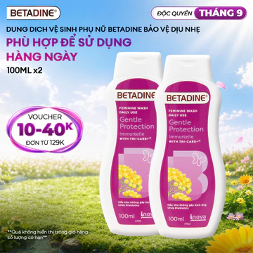 Bộ 2 Dung dịch vệ sinh phụ nữ Betadine Bảo Vệ Dịu Nhẹ