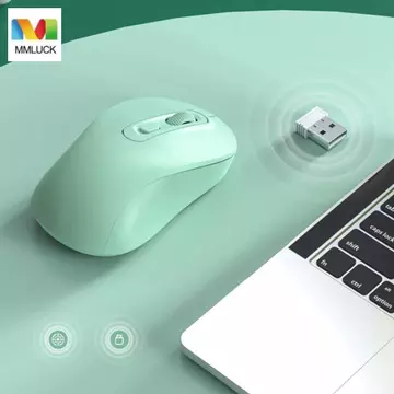 Chuột không dây MMLUCK Ergonomics, Chuột không dây Macaron không ồn 1600DPI, Chuột không dây dễ thương 2.4GHz Di động thuận tiện Nhiều màu sắc Miếng lót chuột không dây tiện lợi Máy tính xách tay PC