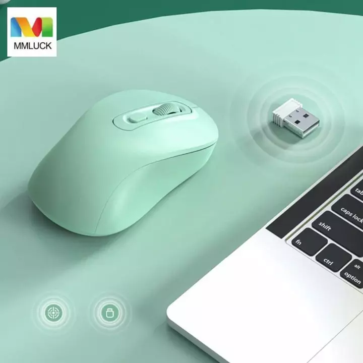 Chuột không dây MMLUCK Ergonomics, Chuột không dây Macaron không ồn 1600DPI, Chuột không dây dễ thương 2.4GHz Di động thuận tiện Nhiều màu sắc Miếng lót chuột không dây tiện lợi Máy tính xách tay PC