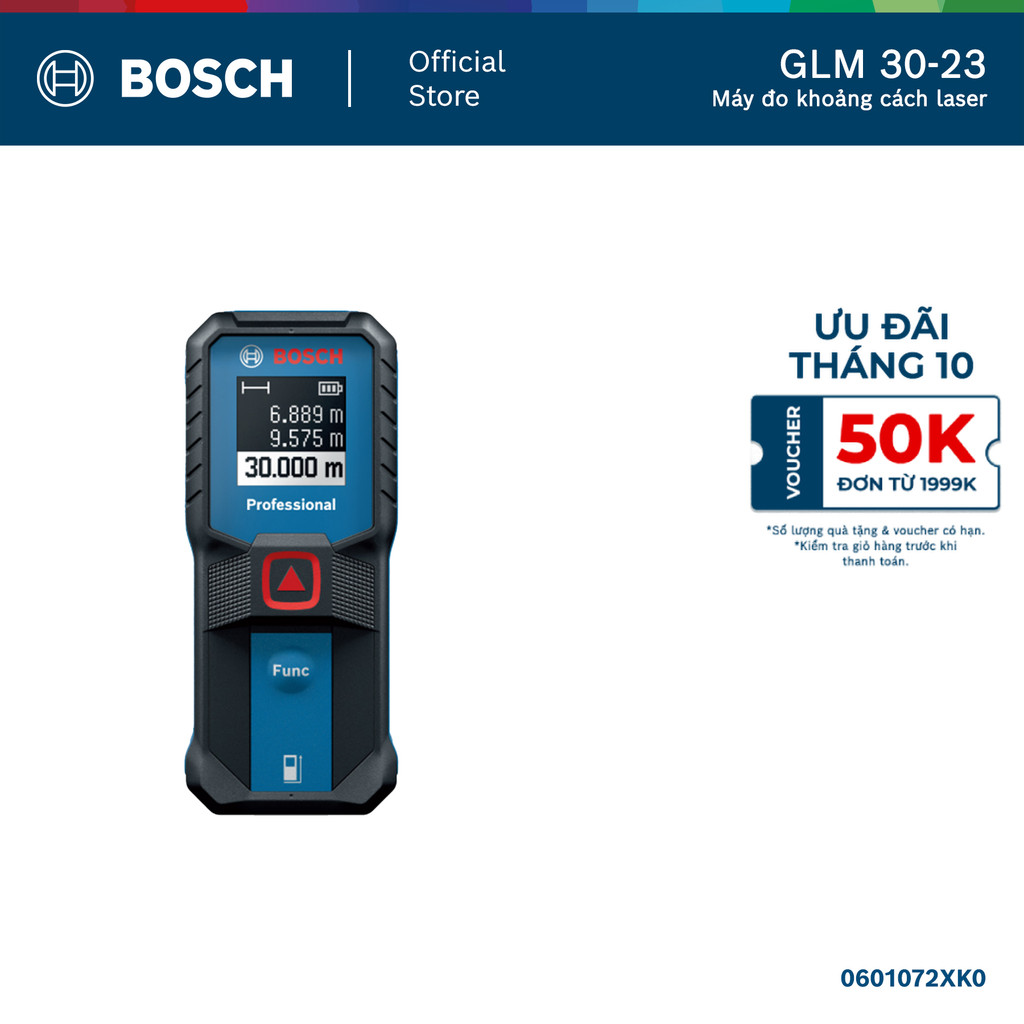 Máy đo khoảng cách laser Bosch GLM 30-23 – Đo xa 30m, nhỏ gọn, chính xác
