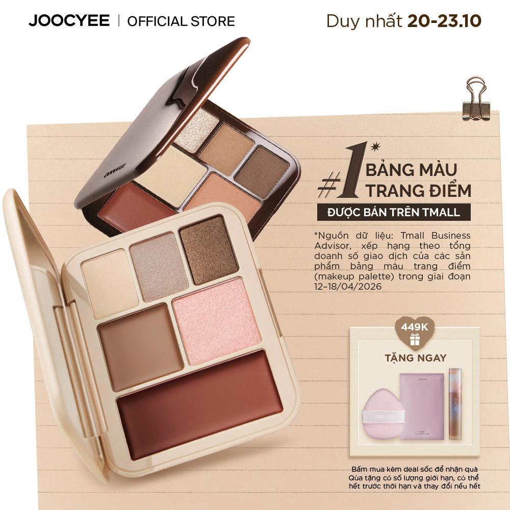 [BEST SELLER] Bảng trang điểm đa năng JOOCYEE Lookbook Multi Face Palette Mắt Má Môi 3 trong 1