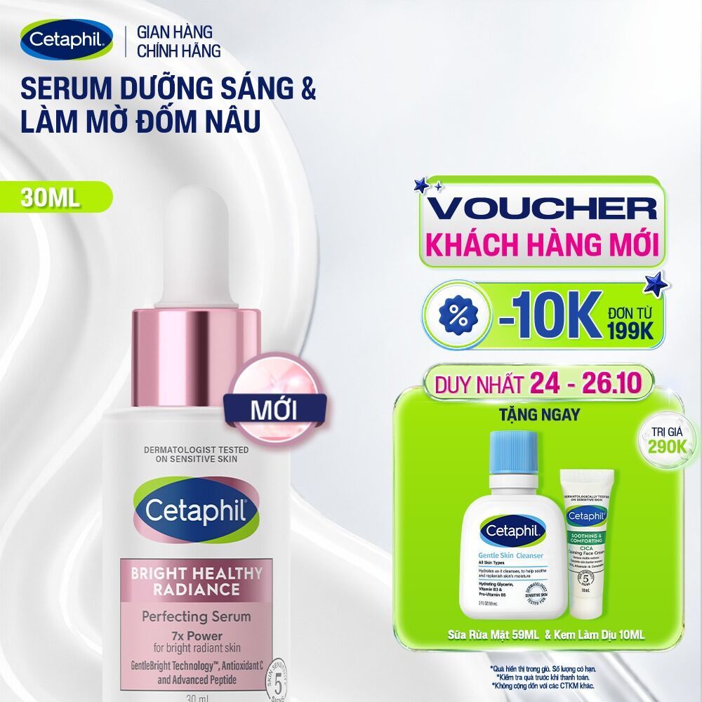 Serum tinh chất dưỡng sáng da và làm mờ đốm nâu Cetaphil Bright Healthy Radiance Perfecting Serum 30ml