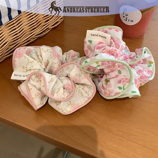 Onetimingfine Thời Trang Hàn Quốc Hoa Scrunchies Nữ Cô Gái Tóc Co Giãn Dây Cao Su Phụ Kiện Dây Buộc Tóc Dây Mũ Đội Đầu VN