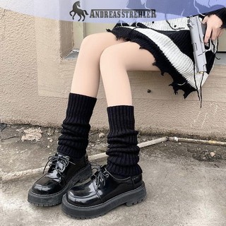 Onetimingfine Gothic Chân Ấm Nữ Tất Dài Len Dệt Kim Chân Bao Tay Ấm Hơn Thu Đông Móc Heap Tất Boot còng Vớ VN