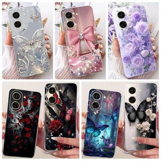 Dành Cho Xiaomi Redmi A5 4G / Poco C71 4G Ốp Điện Thoại Hoa Butterflu Nhiều Màu Sắc Nữ Tính Vỏ Silicon Mềm Trong Suốt