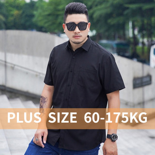 Áo sơ mi nam plus size từ 8XL đến 10XL hở vai màu đen và trắng, thoáng khí, phù hợp công sở oversize