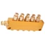 Khối đa dạng dầu bôi trơn YRBWD, 1 trong 6 Out 5 / 6 Way Nhà phân phối dầu bằng đồng thau, Chất liệu đồng thau Loại pít-tông có thể điều chỉnh Van phân phối pít-tông bôi trơn tập trung