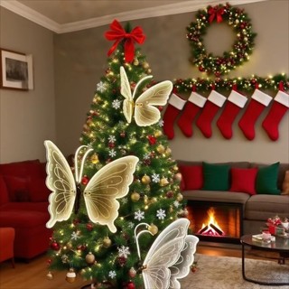 SHUPUN LED Fluttering Butterfly, Đèn LED bướm chống nước 40 / 60cm, Đèn LED tĩnh thực tế Mô phỏng trang trí bướm Sân vườn ngoài trời / Trang trí tường