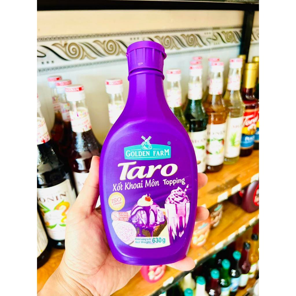 Sốt Khoai Môn Golden Farm 630g, Xốt Topping Thơm Béo Vị Khoai Môn Đậm Vị, Làm Kem Trà Sữa Và Sinh Tố