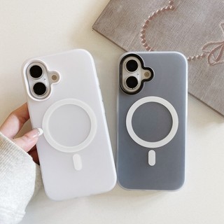 Kẹo Màu Matte Jelly Ốp Lưng Điện Thoại iPhone 17 16 15 Pro Max 17 Air 16 15 Plus Từ Tính 2 Trong 1 Bao