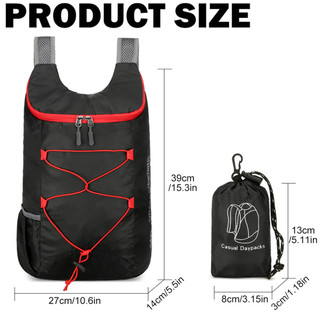 1 Chiếc 15L Đi Bộ Đường Dài-Daypack Nhẹ-Foldable Du Lịch-Backpack Chống Nước Cắm Trại Ngoài Trời Đóng Gói Dễ Dàng Mang Theo Túi