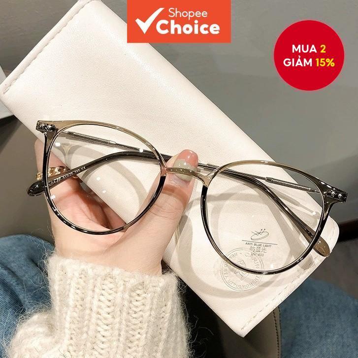 Hàn Quốc Tròn Kim Loại Khung Lọc Kính Máy Tính Cho Nam Nữ Chống Tia UV Chống Mệt Mỏi
