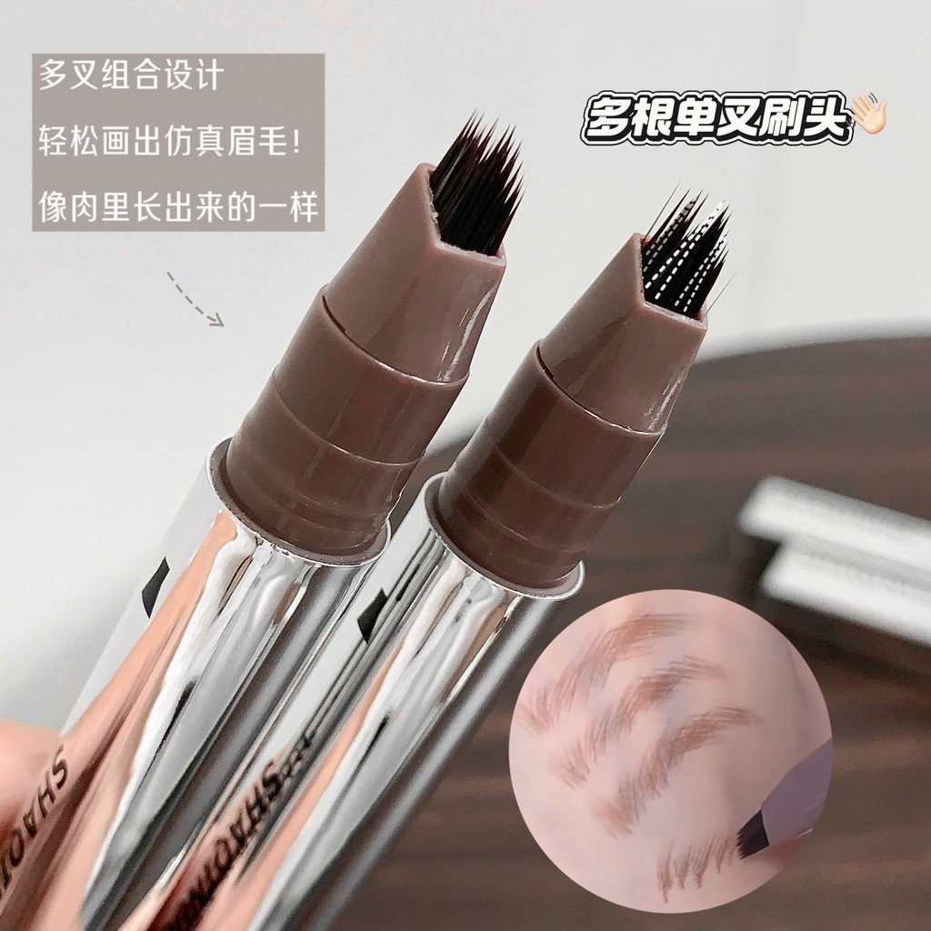 SHAQINUO Bút chì kẻ mày nước sang trọng đa năng Đa năng Chống thấm nước lâu trôi Không phai rễ trong suốt Mắt hoang dã