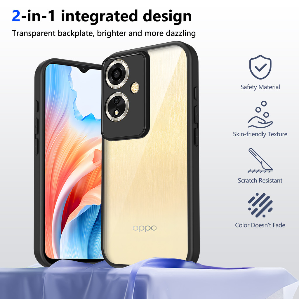 Ốp lưng OPPO A79 5G Vỏ trong suốt mờ thời trang cho Ốp điện thoại OPPO A79 5G