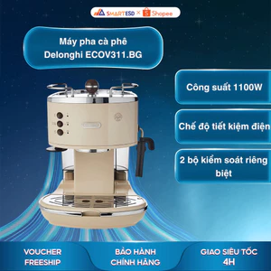 Máy pha cà phê Delonghi ECOV311.BG - Công suất 1100W - Lực bơm 15 bar - Bảo hành chính hãng 12 tháng