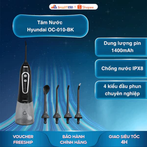 Tăm Nước Hyundai OC-010-BK - 4 đầu phun chuyên nghiệp - Bảo hành chính hãng 12 tháng