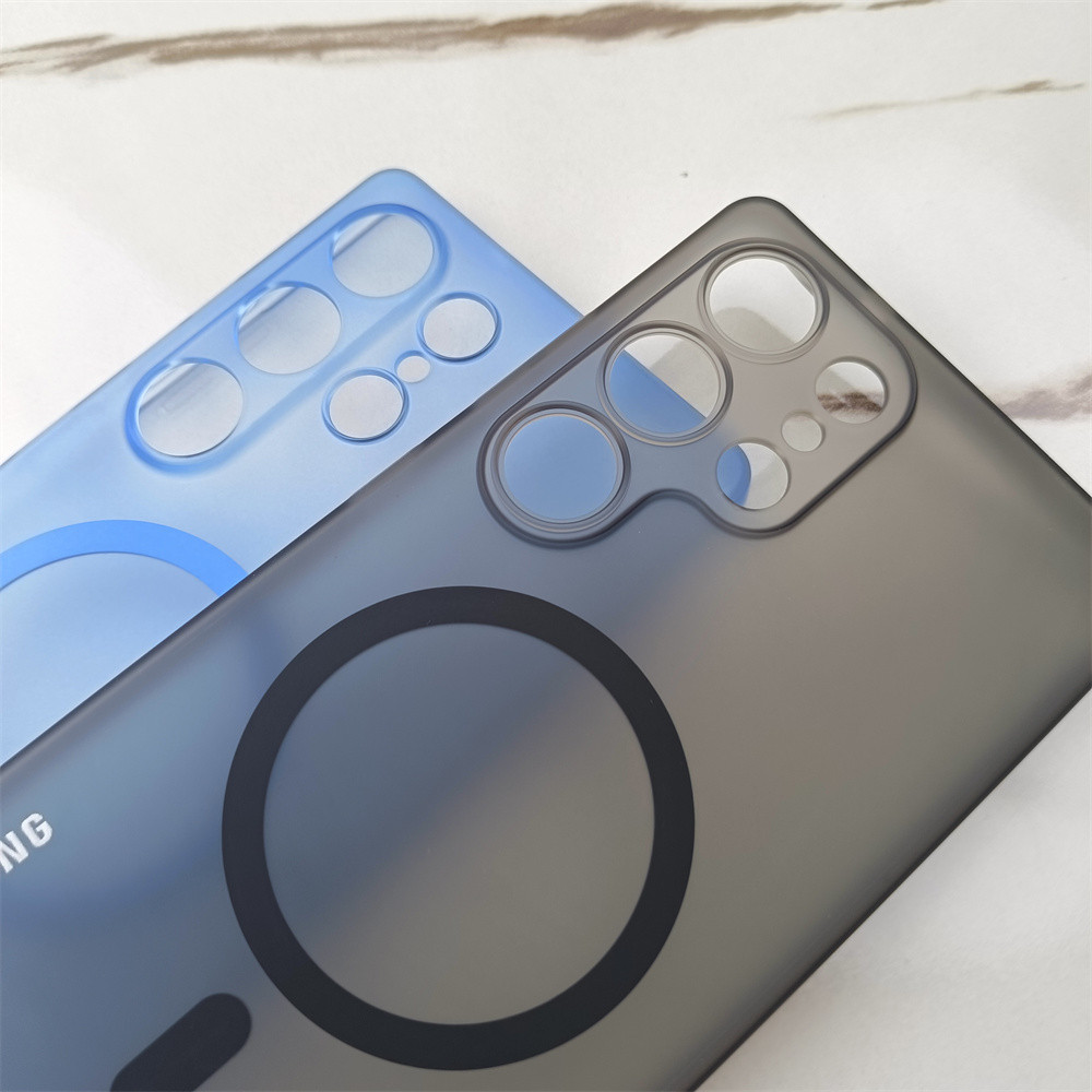 Ốp điện thoại Samsung S25 Ultra S24 S23 S22 Plus Slim Ice Mist Ốp điện thoại từ tính trong suốt cho Galaxy S25 S24 Ốp điện thoại chống sốc Funda