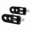 PYCOU 2 Bộ căng xích xe đạp, Hợp kim nhôm, Bộ điều chỉnh dây xích điều chỉnh dễ dàng bằng thép không gỉ, Đường kính lỗ 10mm Màu đen Dễ sử dụng Bộ căng xích tốc độ đơn