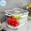 Hộp đựng thực phẩm Pufangbliss có thiết kế rõ ràng và đĩa thoát nước cho dã ngoại ngoài trời VN