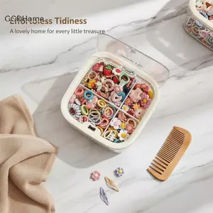 GCDHome Trẻ Em Phụ Kiện Tóc Hộp Bảo Quản Dây Buộc Tóc Bé Gái Kẹp Tóc Dây Co Giãn Bảo Quản Trang Sức Hộp Nhỏ HOT