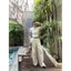 Áo thun ngắn tay cổ tròn trắng mùa xuân mùa hè màu trơn Slim-Fit Đơn giản đi lại hàng ngày Áo thun đế phù hợp