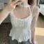 Quần Áo Nữ Thời Trang Mùa Hè Chấm Bi Màu Trơn Sling Nữ Thời Trang Xuất Hiện Mỏng Mỏng Phong Cách Trẻ Trung Áo VN