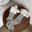 Dễ Thương Chống Trượt Ấm Sos Tóc Bóng Nơ Mắt Cá Chân Sos Cừu Lông Cừu Giữa Ống Cọc Sos VN