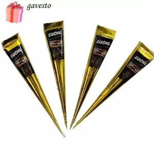 GAVESTO Henna Tattoo Cream, Màu nâu đen Dễ sử dụng Henna Paste Cone, Body Art Tạm thời Bán vĩnh viễn Hình xăm tạm thời Nghệ thuật cơ thể