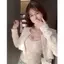 Quần áo mùa xuân 2026 Phong cách mới Hot Girl Pure Desire Style Suit Women Short Jacquard Cardigan Top + Áo Vest dây Bộ đồ hai mảnh