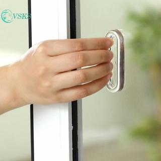 Chenlongshang 4 Nhựa Trong Suốt Tay Nắm Cửa PU Mềm Tự Dính Tay Nắm Cửa Trượt Tủ Bếp Kính Cửa Trượt Ngăn Kéo Tay Cầm EN