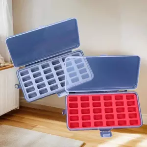 Hộp đựng cuộn nhựa 30 lưới có miếng bọt biển thiên nhiên để may dụng cụ thủ công [Vn]