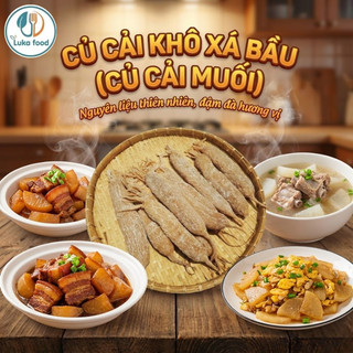 Củ Cải Muối Xá Bấu Khô 1kg - Hàng Loại 1, Giòn Ngon, Nấu Nước Lèo Hủ Tiếu, Kho Thịt, Ăn Cháo Trắng