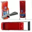 Belleshopp Máy nghiền hộp 500ML Máy đập vỡ có tay cầm bằng cao su bằng thép màu đỏ Dụng cụ mở chai nhựa tái chế để sử dụng và tiện lợi