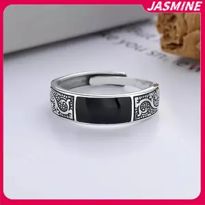 JASMINE Thời Trang Vintage Cá Tính Họa Tiết Rồng Nhẫn Hip Hop Nhẫn Dành Cho Nam Mở Nhẫn Có Thể Điều Chỉnh Phụ Kiện Trang Sức Quà Tặng JASMINE