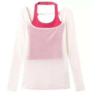 Mùa xuân hè Pháp Pure Desire Áo dài tay cổ vuông màu trắng hai mảnh phù hợp với áo Vest dây Hot Girl Slim-Fit Slim-Fit Slimmer Look Suit Women