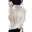 Mùa hè Plus size Ice Silk Cổ chữ V giả hai mảnh dệt kim ngắn tay kích thước lớn che phủ chất béo Giảm tuổi thon gọn hơn Áo thun phù hợp thoáng khí dành cho nữ