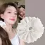 PNPIA- 1PC Quá Khổ Cotton Ren Pháp Tóc Scrunchie Tóc Cho Nữ Co Giãn Đuôi Ngựa Hai Lớp Phụ Kiện Tóc Nữ