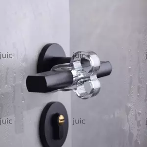 JUIC 1 / 4 / 8 CÁI Tay cầm Nút chặn cửa, Tấm đệm đệm tay cầm không đục lỗ PVC, Hình chữ O trong suốt 1 / 4 / 8 CÁI Tấm bảo vệ chống va chạm Phòng ngủ