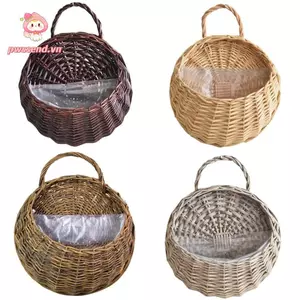 Giỏ hoa PWSEND, Treo tường Handmade Dệt treo chậu trồng cây, Hộp đựng hoa trồng tại nhà & sinh hoạt