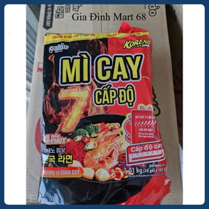 Thùng 100 Gói Mì Koreno Jumbo Mì Cay 7 Cấp Độ 101G – Chính Hãng, Date Mới