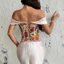 Ngoại Thương Nữ Quần Áo Niche Retro Pháp Jacquard Phong Cách Tòa Án Bọc Vú Xương Cá Vú Cotton Áo Vest Top