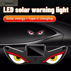 Đèn LED thông minh EDIWANY, Cốc hút Đèn Neon ô tô chạy bằng không dây, Đèn rung màn hình động trên đèn xung quanh mắt mát mẻ