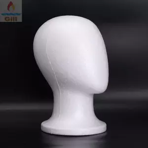 Đầu Mannequin GIL Foam, Đế trưng bày tóc giả trắng nhẹ, Mẫu đầu xốp ổn định