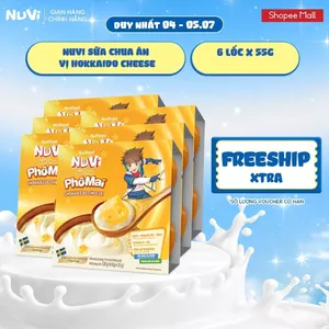 Combo 6 Lốc NuVi Sữa Chua Ăn Vị Hokkaido Cheese 55g/hộp