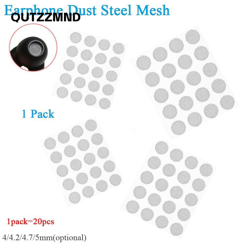 QUTZZMND 20 cái / bộ 4mm 4.2mm 4.7mm 5mm Lưới thép chuyên nghiệp Tai nghe nhét tai Phụ kiện tai nghe Chống bụi