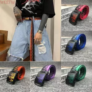 Thắt Lưng Vải WEETW, Thắt Lưng Ngọn Lửa Khóa Tự Động Mặt Rộng, Thắt Lưng Thanh Lịch Phù Hợp Với Quần Trang Trí Nam Thắt Lưng Nữ / Bé Gái