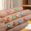 100 Bức Tượng Rùa Nhựa Phát Sáng Trong Bóng Tối / Bức Tiểu Họa Dễ Thương Cho Vườn Cổ Tích Phong Cảnh Micro, Trang Trí Nhà Búp Bê Thủ Công
