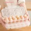 1 Hộp Bảo Quản Trứng Lưới 12 / 18 Có Nắp Bếp Tủ Lạnh Hộp Trứng Trứng Thả Ra Hộ Gia Đình Tủ Lạnh Trứng Tổ Chức Khay Trứng