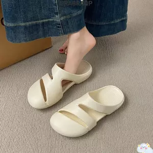 Dép đi trong nhà BRBRAA, Cầu trượt đi biển chống trượt EVA, Cầu trượt thông thường phong cách Hàn Quốc nhẹ thoáng khí cho các hoạt động ngoài trời